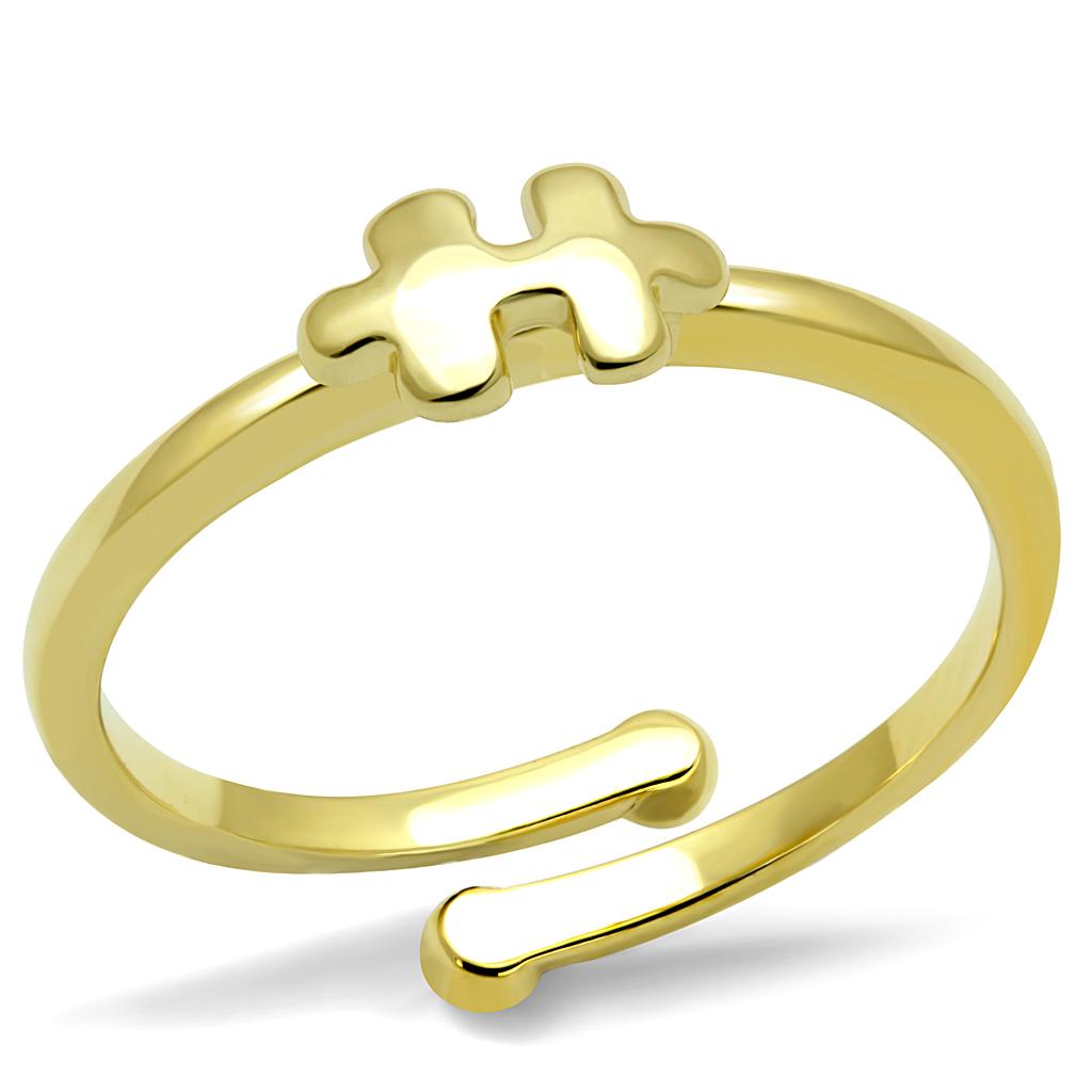 JCE4028 Flash Gold Brass Ring with No Stone